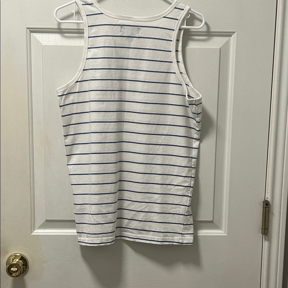 Salty Crew Men's Striped Tank Top - White and Navy - Picture 7 of 12